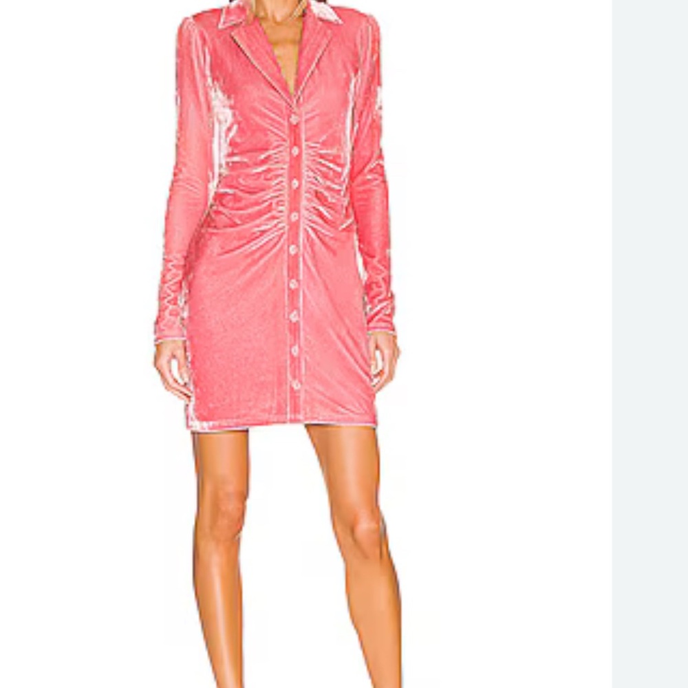 MINKPINK MINI SHIRT DRESS BLUSH SIZE M